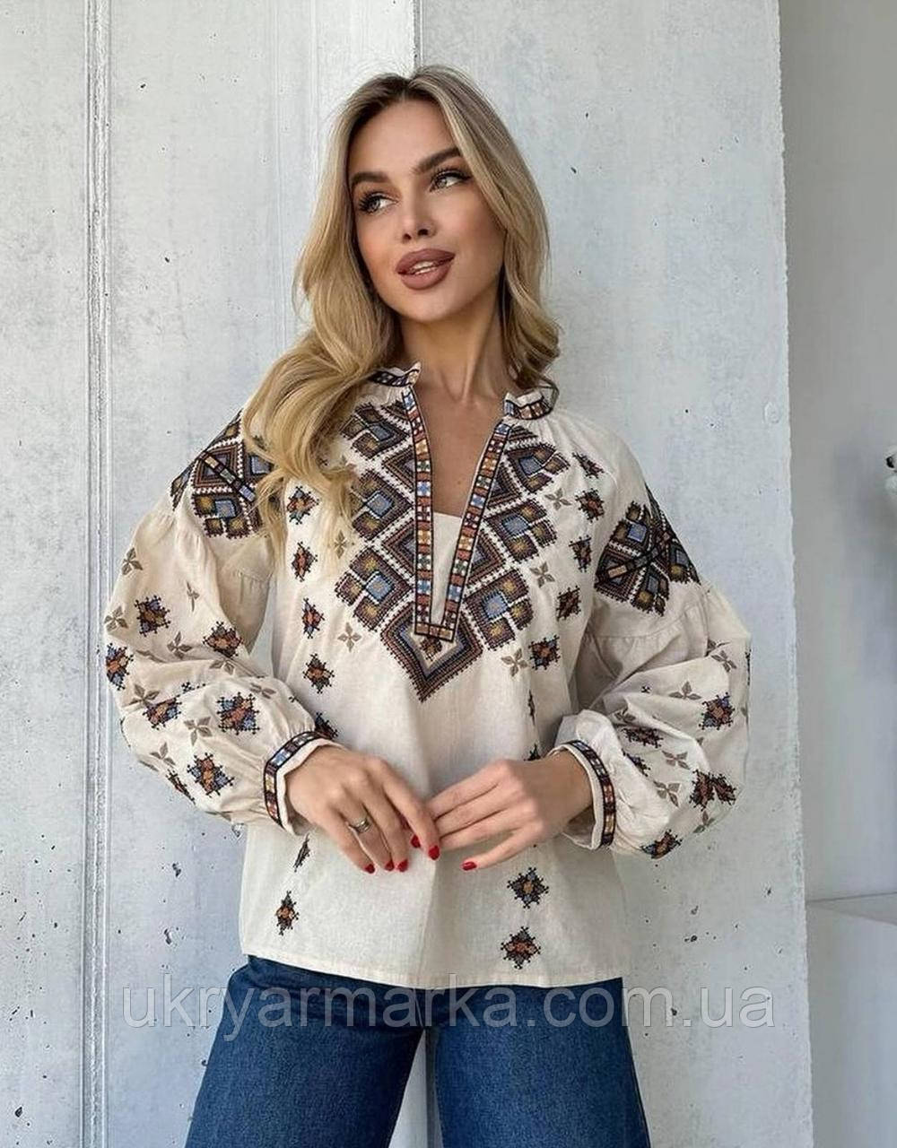 Легка коттонова блузка  Алія розмір Л (54/56)