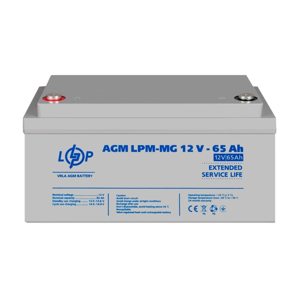 Акумулятор мультигелевий LogicPower LPM-MG 12V - 65 Ah для ДБЖ, фото 1