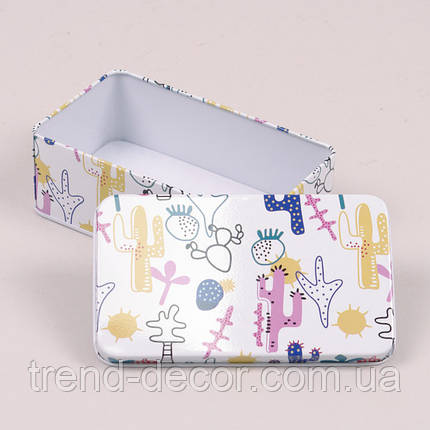 Коробочка металева Кактуси мікс 20 шт. (ціна за 1 шт.) 41009, фото 3