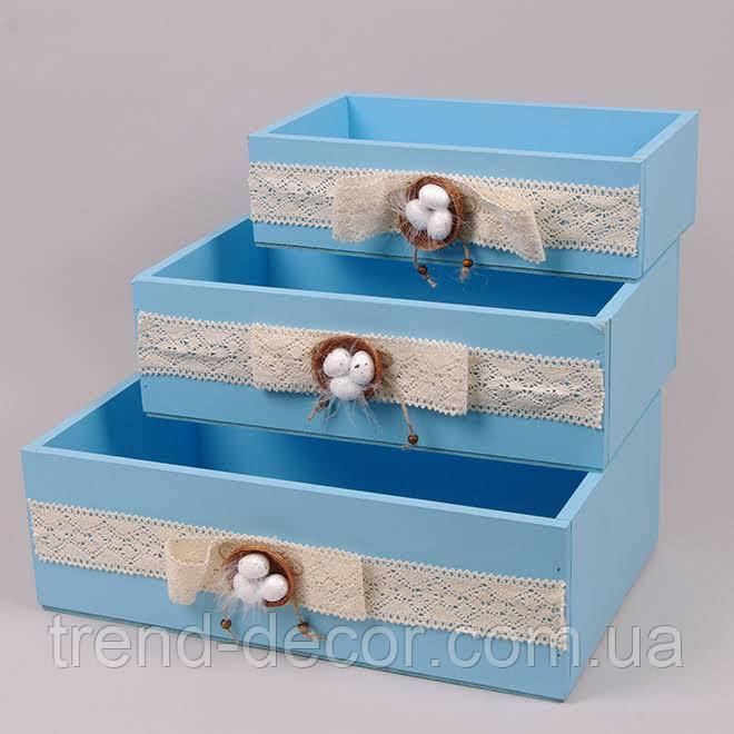 Комплект блакитних ящиків 3 шт. 29546