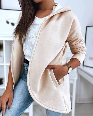 Стильний жіночий кардиган з капюшоном (тринитка на флісі)