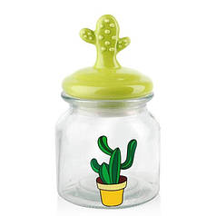 Банка скляна для сипучих Кактус 0,6 л. 30625