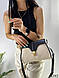 Сумка жіноча, чорно-бежева, фото 2