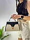 Сумка жіноча, чорно-бежева, фото 6