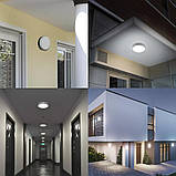 Світильник накладний світлодіодний 25W ІР65 5000К ETRON, світильник ЖКГ, світильник вуличний овальний білий, фото 5