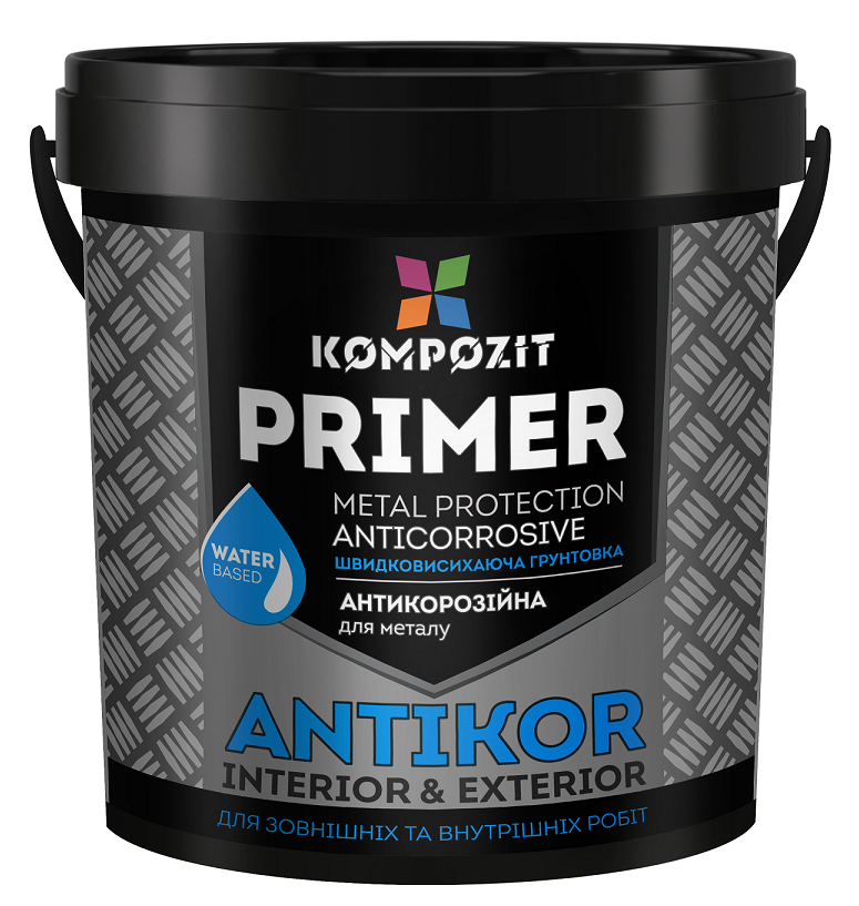 Ґрунтовка для металу ANTIKOR, 1 кг, Світло-сірий