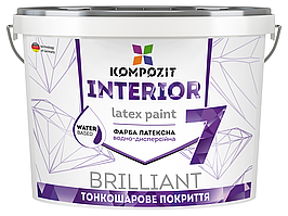 Фарба інтер’єрна INTERIOR 7, 1,4 кг, Глибоко-матовий, Білий
