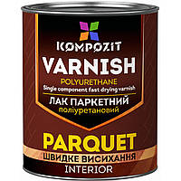Лак паркетний поліуретановий Kompozit®, 0,7 л, Глянцевий, Безбарвний