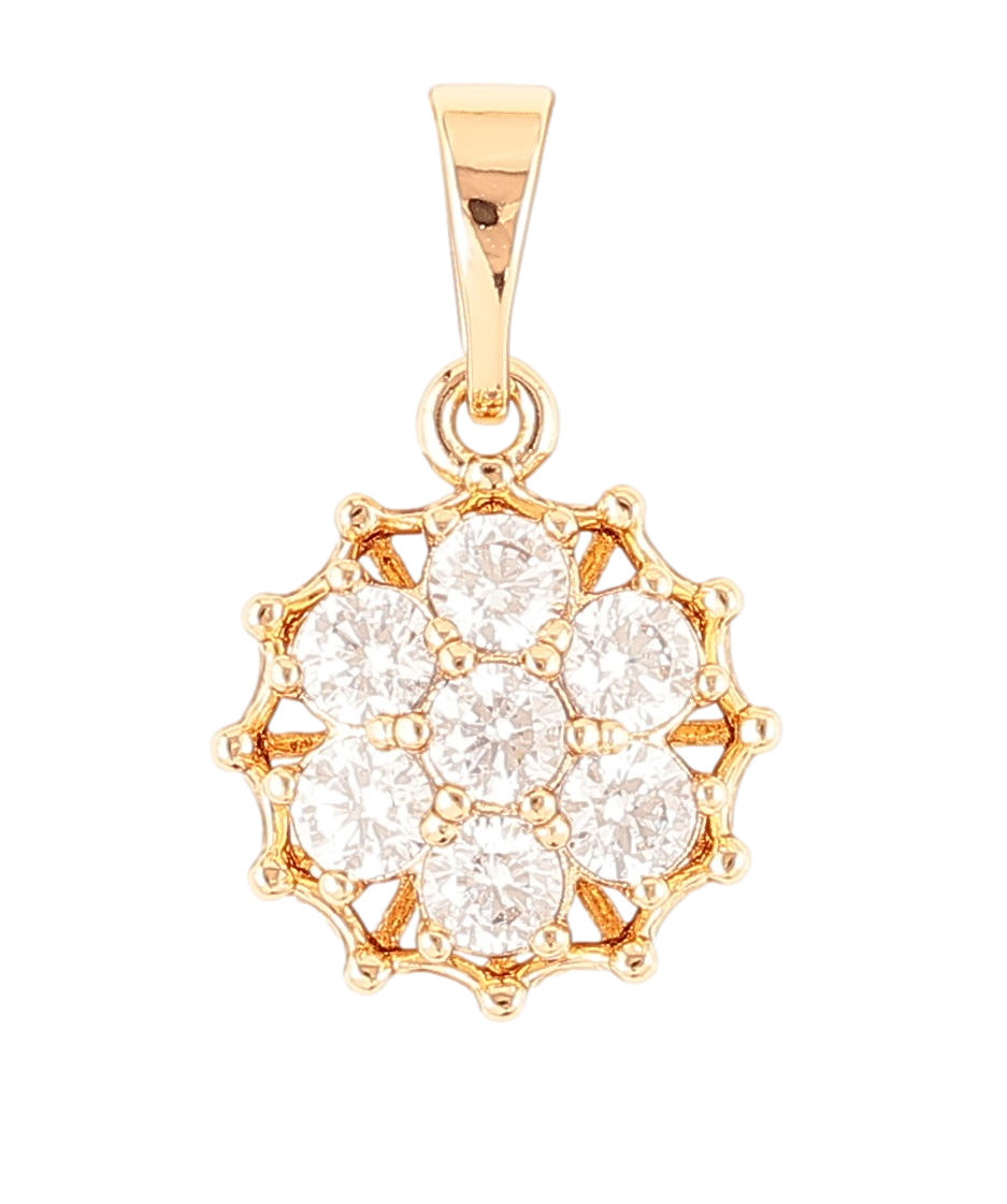 Кулон Xuping Позолота 18K «Кришталева квіточка» для ланцюжка до 5мм