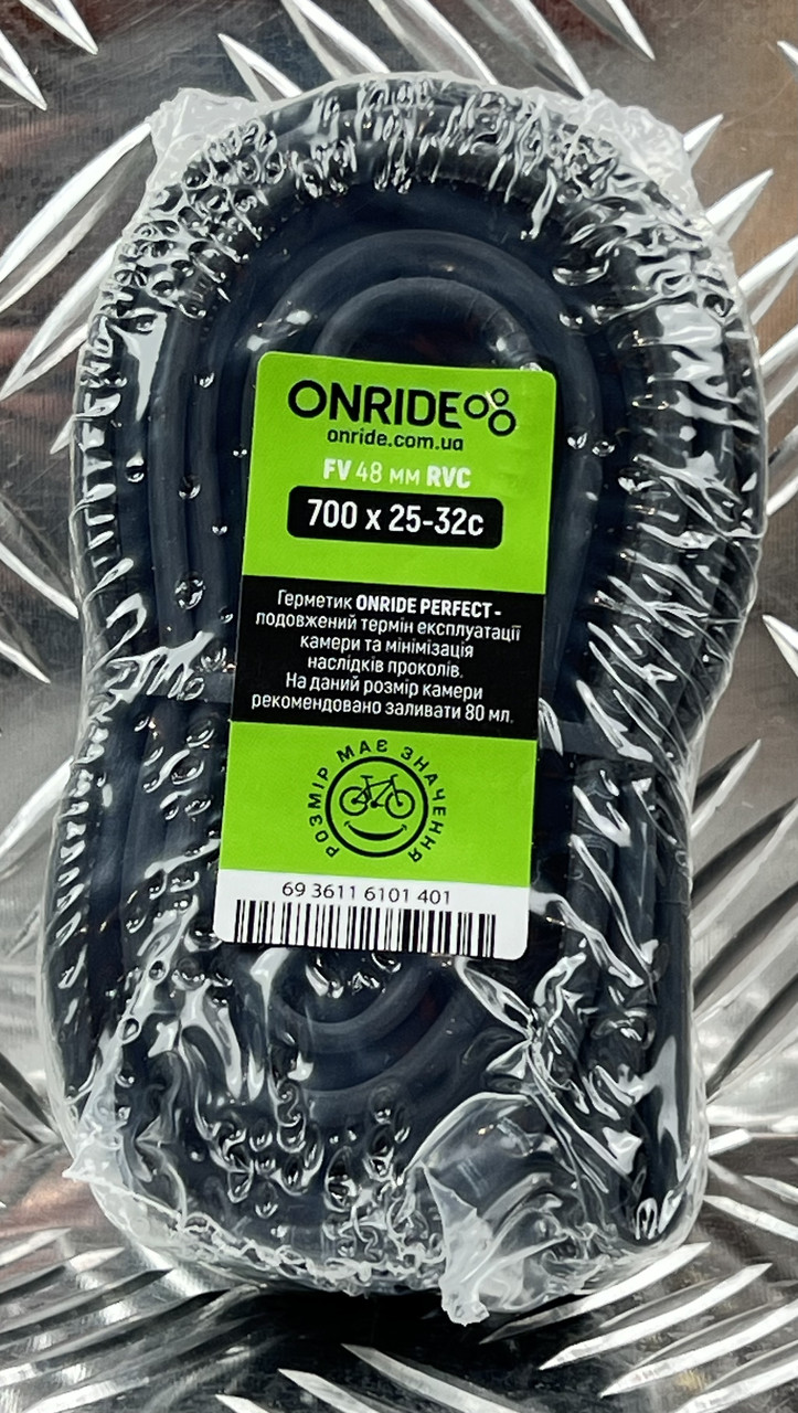 Камера на велосипед велокамера ONRIDE Classic 700 x 25-32c FV 48 мм RVC (polybag), фото 1