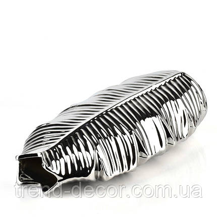 Ваза керамічна LEAF SILVER H-27.5 см. 36022, фото 3