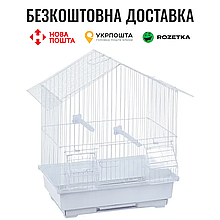 Клітка Flamingo LOMBOK для птахів, метал, білий,  30х22,5х38см