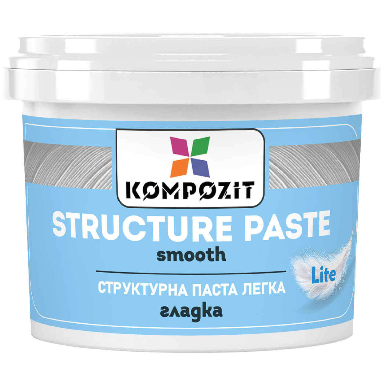 Паста структурна ART Kompozit гладка ЛЕГКА, 300 мл, Білий