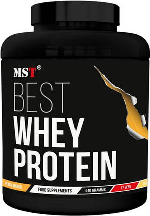 Протеїн сиворотковий MST Best Whey Protein + Enzyme 510г персик-манго, фото 1