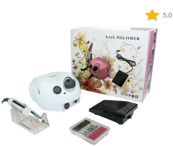 Фрезер для манікюру Nail Master ZS-601 65 W 45000 об + пилка для нігтів шліфування лаку насадки (фреза ЗС 601)