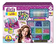 Набір для плетіння браслетів (пластикова основа, верстат, паперові схеми візерунків, бісер, у коробці) MBK 557, фото 3