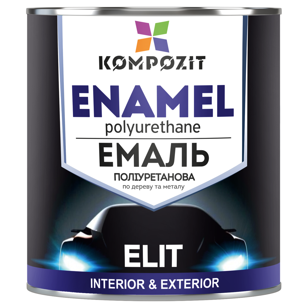 Емаль поліуретанова ELIT, 2,5 л, Глянцевий, Білий