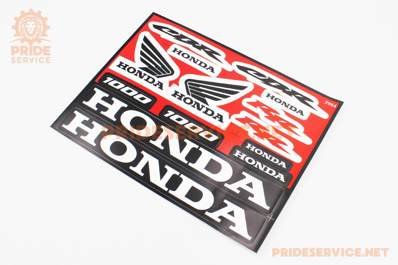 Наклейки набір 14шт "HONDA" (22х16см) (5984), поліграфія, SV-502233