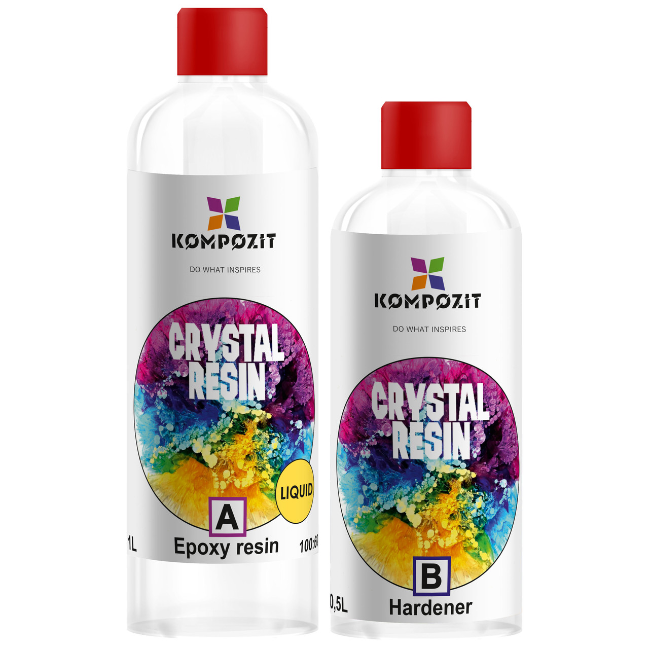 Епоксидна смола CRYSTAL Kompozit, рідка смола 1 л + затверджувач 0,5 л