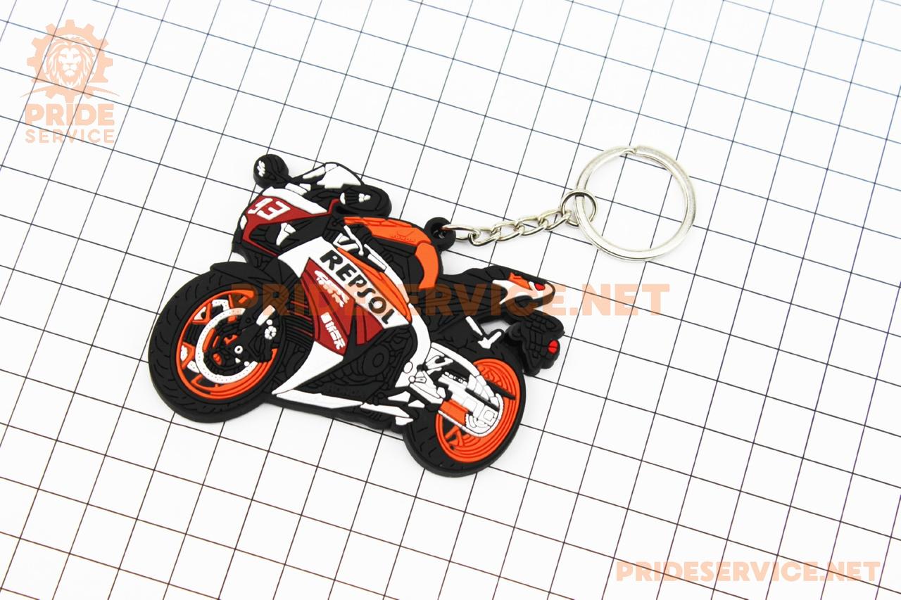 Брелок мото "Honda Repsol", гумовий 75х50мм, поліграфія, SV-502446