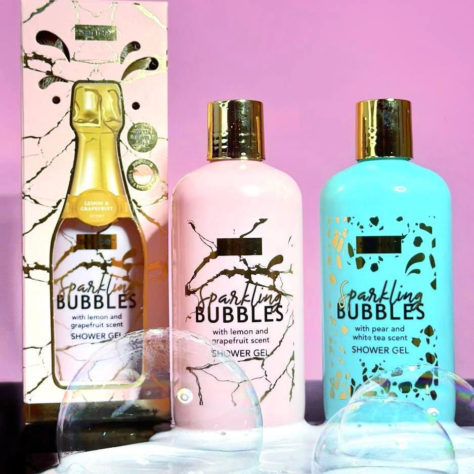 Гель для душу із мочалкою Шампанське Sence Sparkling Bubbles Shower Gel