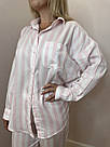 Піжама Victoria's Secret Modal-Cotton Long Pajama Set, Рожева в смужку, фото 6