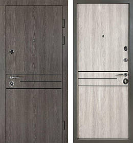 Вхідні двері Revolut В-81, модель 544. Колір: дуб немо карбон/дуб немо срібний