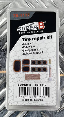 Велоаптечка SuperB TB-1117 (клей, латки, наждак)