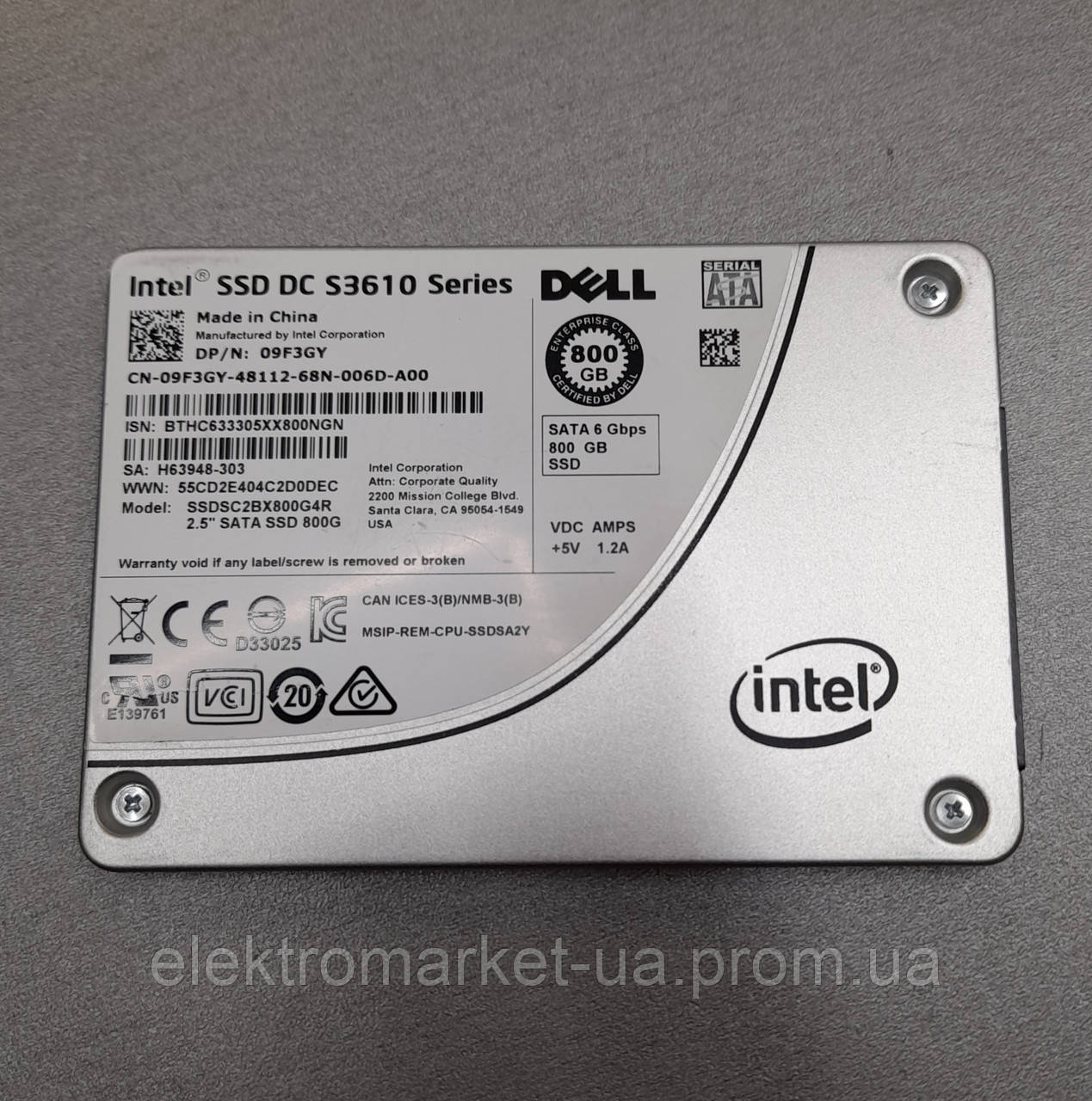 SSD Intel DC S3610 Series 800Gb, цена: 2850 ₴, купить на Prom.ua