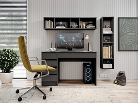 Письмовий стіл Ada 5 шухляд 120*55 см Антрацит TM Perfect Home, фото 5