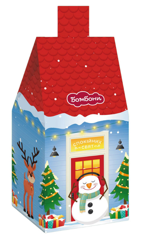 Новорічний подарунок Чарівна Хатина 225 г ТМ Бомбони, фото 1