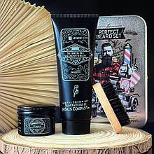 Набір для бороди Hiskin Perfect Beard Set (шампунь+помада+щітка)