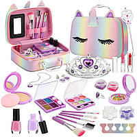Набір дитячої косметики в сумочці "Єдиноріг", дитяча декоративна косметика для макіяжу та манікюру