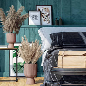 Горщик пластмасовий Keli Mika Petit ECO WOOD натуральне дерево 14 см., фото 3