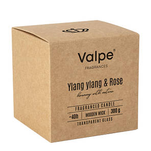 Свічка ароматична з дерев'яним фітилем Bispol Ylang ylang & Rose 27686, фото 4