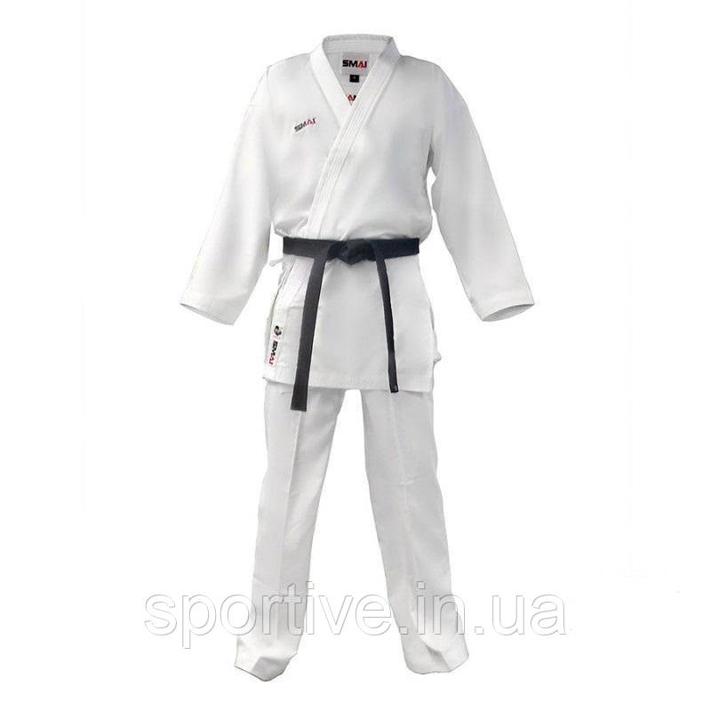 Кімоно "PRO FIGHTER KUMITE GI" з ліцензією WKF | біле | SMAI AS-054