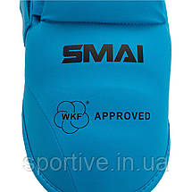 Захист гомілки та стопи з ліцензією WKF | синя | SMAI SM P102, фото 4