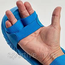 Рукавиці для карате з ліцензією WKF | сині | SMAI sm p101, фото 3