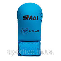 Рукавиці для карате з ліцензією WKF | сині | SMAI sm p101, фото 5