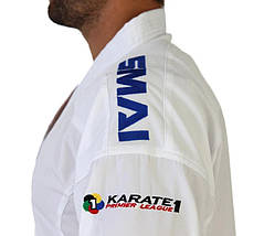 Кімоно для карате "JIN KUMITE GI ELITE" з ліцензією WKF (сині смуги на плечах) | біле | SMAI AS-034B, фото 3