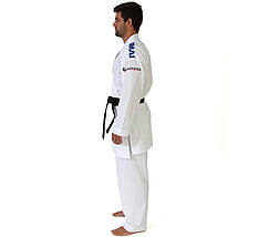 Кімоно для карате "JIN KUMITE GI ELITE" з ліцензією WKF (сині смуги на плечах) | біле | SMAI AS-034B, фото 5