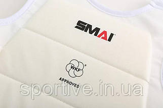 Захист тулуба з ліцензією WKF | білий | SMAI SMB129, фото 5