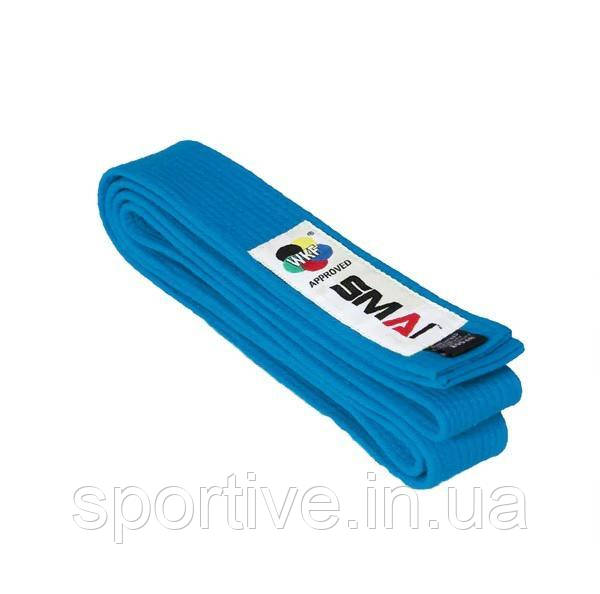 Пояс для кімоно з ліцензією WKF | блакитний | SMAI SM B001UWKF