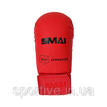 Рукавиці для карате з ліцензією WKF | червоні | SMAI sm p101, фото 5