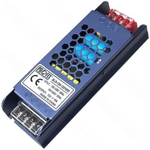 Блок живлення Profix 12V, 10A, 120Вт, вузький, негерметичний, металевий корпус