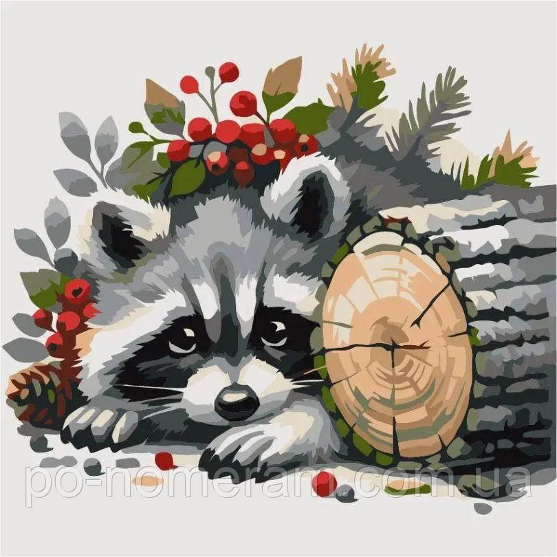 Картина за номерами ArtStory Єнот ДВП (AS2146) 30 х 30 см