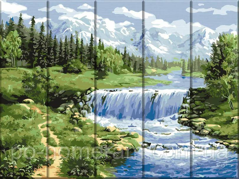 Новинка Картина за номерами ArtStory Водоспад у горах (ASW257) 30 х 40 см, фото 1