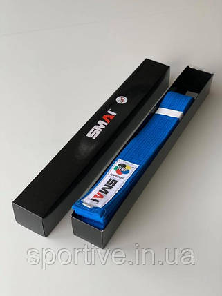 Пояс для кімоно Delux Version з ліцензією WKF | блакитний | SMAI SM B002UWKF, фото 1