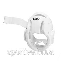 Шолом із захисною маскою з ліцензією WKF | білий SM B132, фото 2