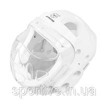 Шолом із захисною маскою з ліцензією WKF | білий SM B132, фото 5